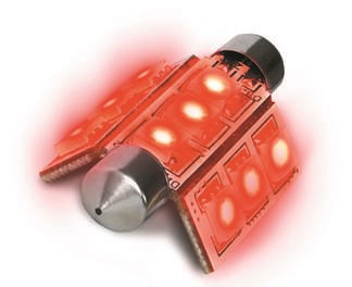 Ampoule navette 9 led rouge