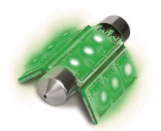 Ampoule navette 9 led vert