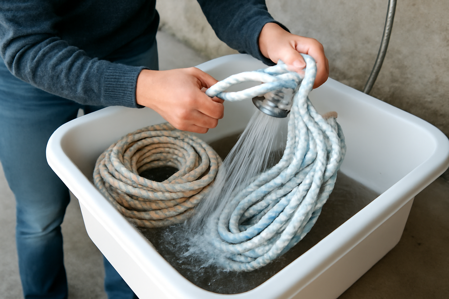 Comment nettoyer et rincer ses cordages : fréquence et méthodes