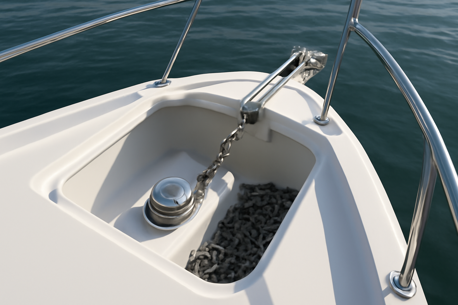 Baille à mouillage, chaîne et davier : organiser sa proue efficacement