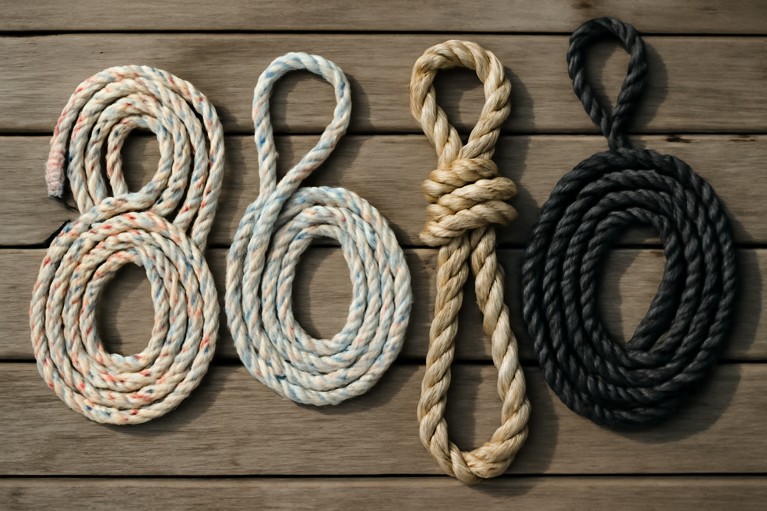 Les différents types de cordages de bateau : drisse, écoute, amarre…